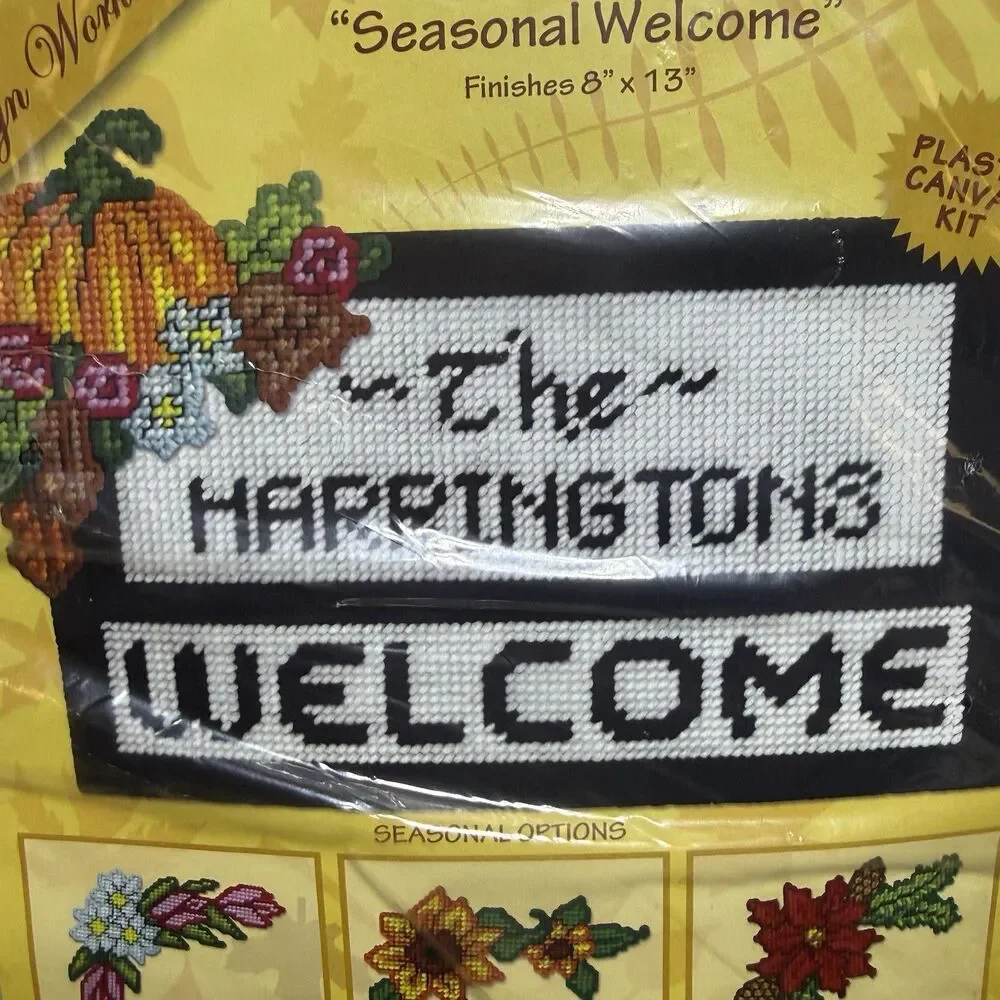 Design Works Crafts Seasonal Welcome Counted Cross Stitch Sign Kit  Multicolor